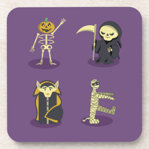 Porta-copo Halloween Skeleton Dracula Mummy Grim Reaper