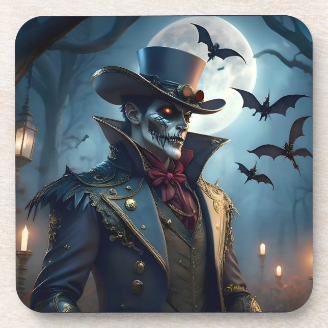 Porta-copo Halloween Steampunk Southern Gentleman Zombie (Frente)