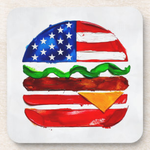 Porta-copo Hamburger América (Pintura Branca Nº 1)