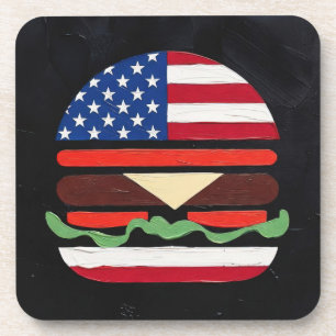 Porta-copo Hamburger América (Pintura Preta Nº 4)