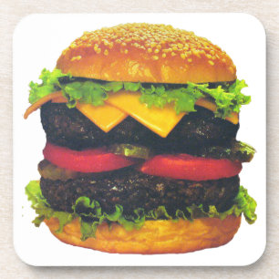 Porta-copo Hamburger de luxe dobro com queijo