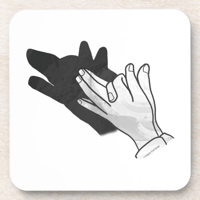 Porta-copo Hand Silhouette Wolf (Frente)