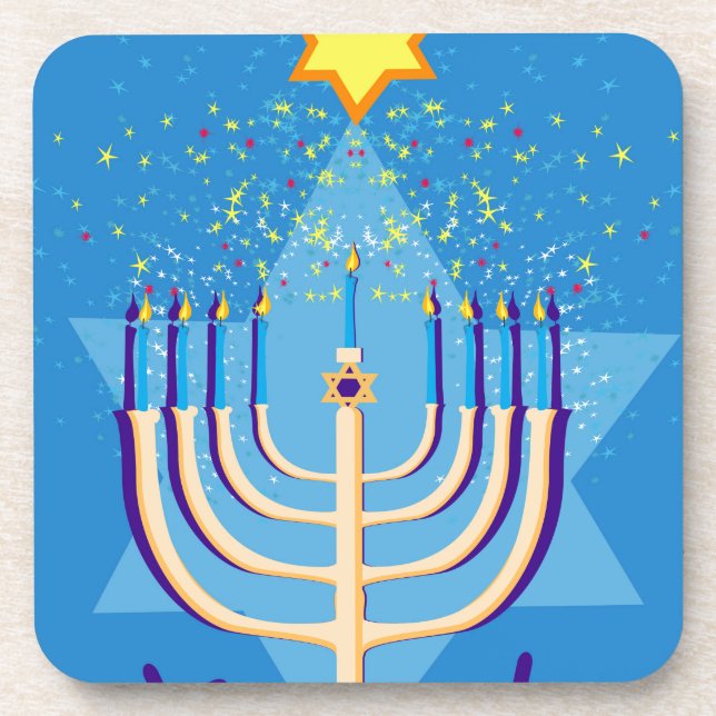 Porta-copo hanukkah menorah (Frente)