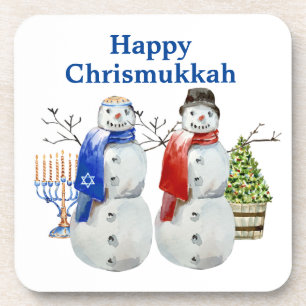 Porta-copo Hanukkah Snowman Christmas Chrismukkah