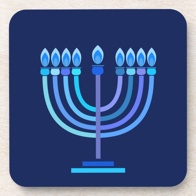 Porta-copo Hanukkiah Happy Hanukkah Holiday Menorah (Frente)