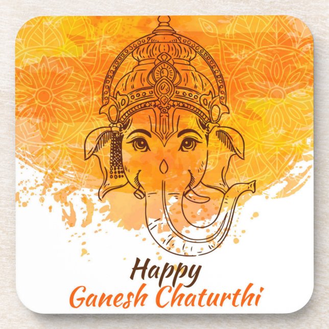 Porta-copo Happy Ganesh Chaturthi (Frente)