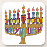 Porta-copo Happy Hanukkah Dreidels Menorah<br><div class="desc">Você está vendo a coleção de Design Lee Hiller. Roupa,  Ofertas e Coleções Lee Hiller Fotografia ou Coleção de Arte Digital. Você pode ver sua fotografia da Nature em http://HikeOurPlanet.com/ e seguir seu blog de caminhada no Hot Primavera National Park.</div>