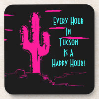 Happy hour cor-de-rosa de néon de Tucson do cacto