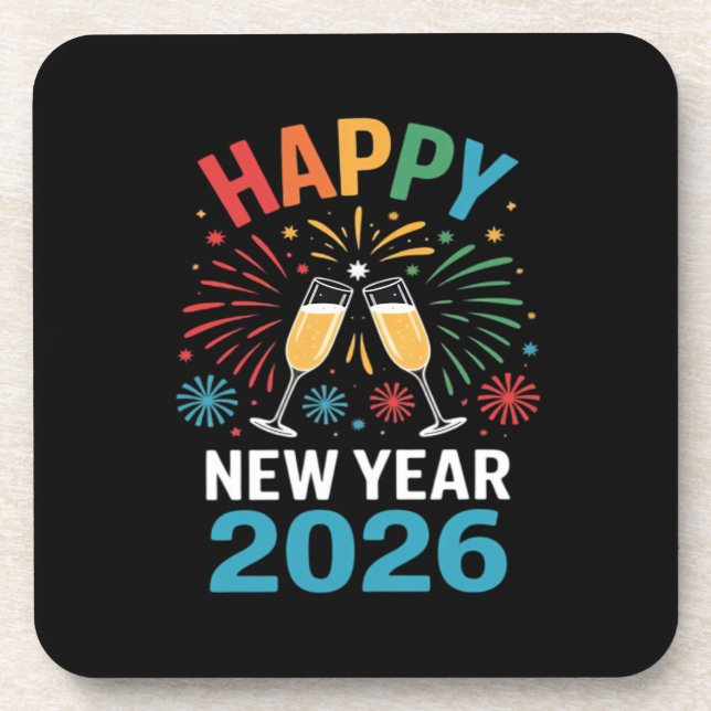 Porta-copo Happy New Year 2026 Party Funny New Years Eve 2026 (Frente)