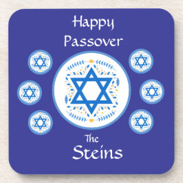 Porta-copo Happy PASSOVER Blue Star of David NAME