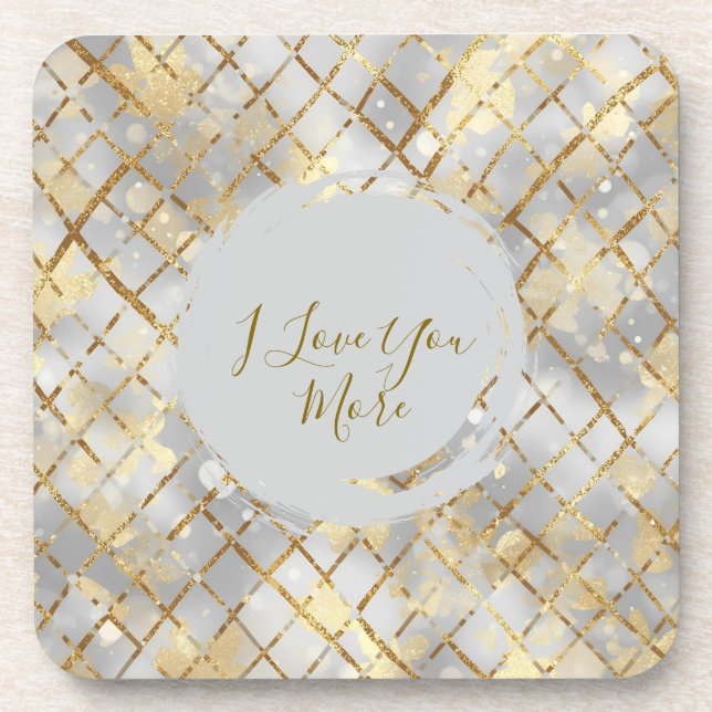 Porta-copo Happy Valentine's Day, Modern, Elegant Luxury  (Frente)