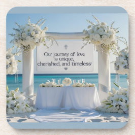 Porta-copo Hard plastic coaster-Elegant Bridal Hard Plastic C