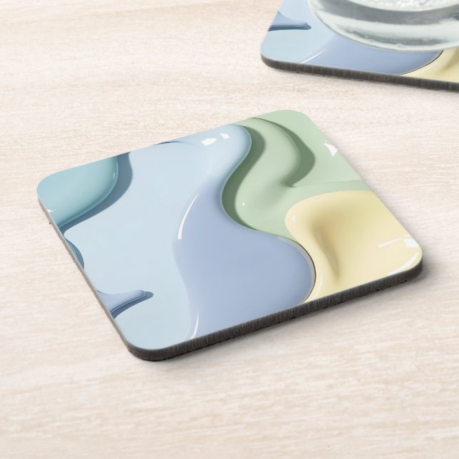 Porta-copo Hard plastic coaster in stylish graphic (Left Side)