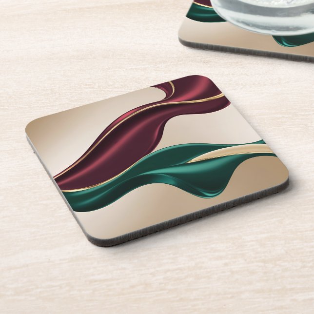 Porta-copo Hard plastic coaster in stylish graphic (Left Side)