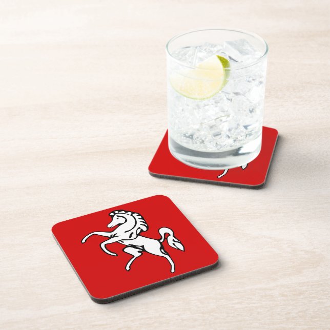 Porta-copo Hard plastic coaster with flag of Kent County (Lado Direito)