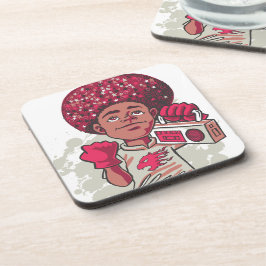 Porta-copo Hard Plastic Coaster – YOUTH Power Afro & Boombox