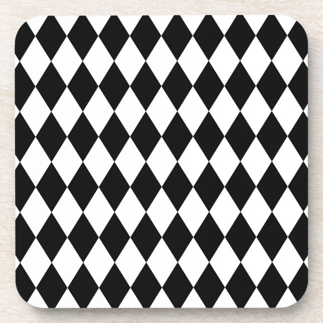 Porta-copo Harlequin Black and White (Frente)