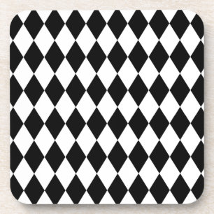 Porta-copo Harlequin preto e branco