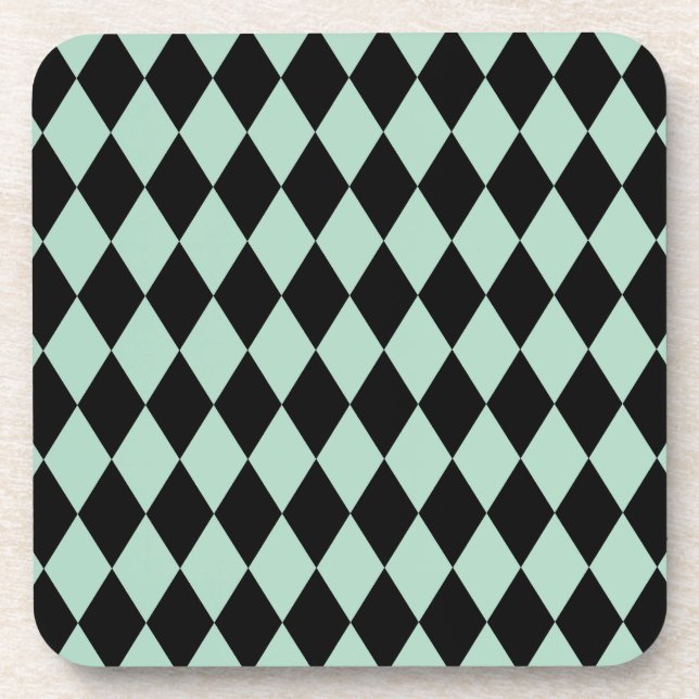 Porta-copo Harlequin Seafoam e Black (Frente)