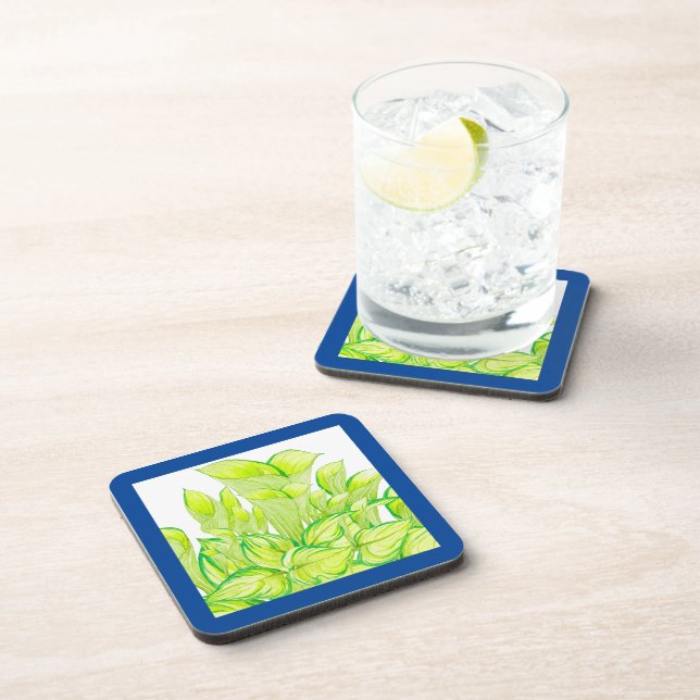 Porta-copo 'Harmonia em Verde' num Conjunto de Portas copos (Lado Direito)