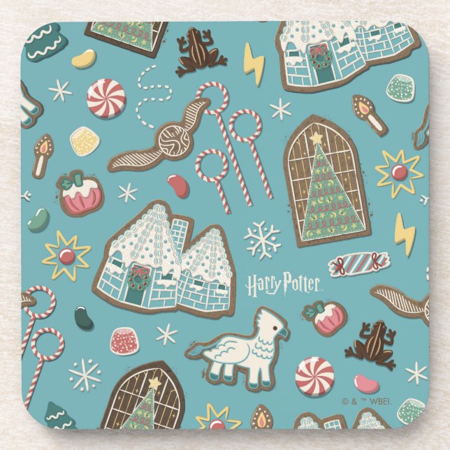 Porta-copo HARRY POTTER™ HOGWARTS™ Natal Cookie Patterno (Frente)