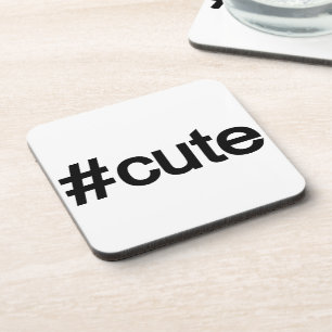 Porta-copo Hashtag # Cute