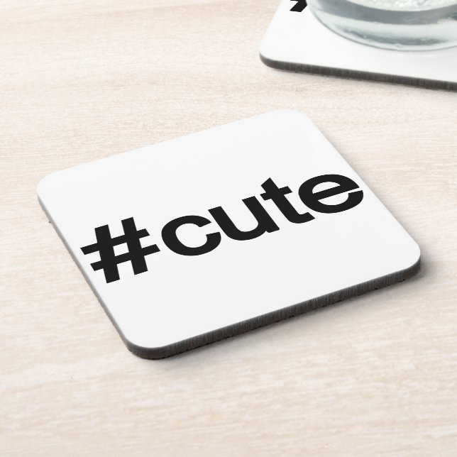 Porta-copo Hashtag # Cute (Left Side)