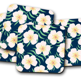 Porta-copo Hawaiian Plumeria Tropical | Conjunto de Portas co