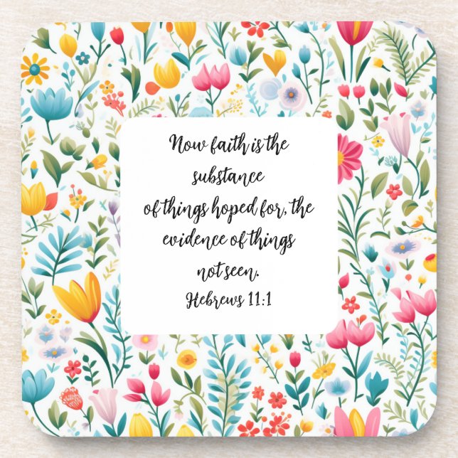 Porta-copo Hebrews 11:1 Coaster (Frente)