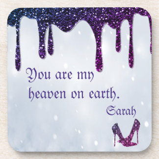 Porta-copo Heels de Sequências Roxas