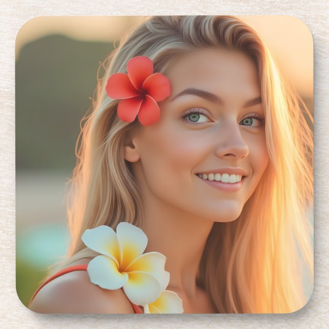 Porta-copo Helena's Island Glow: Plástico de Tranquilidade da (Frente)