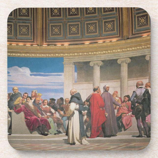 Porta-copo Hemiciclo: Artistas de todas as idades, detalhe do (Frente)