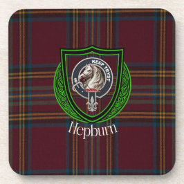 Porta-copo Hepburn Scottish Clan Tartan & Crest