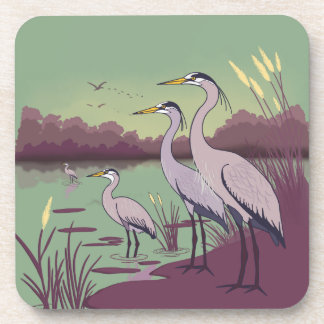 Porta-copo Herons by the Lake