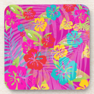 Porta-copo Hibisco PixDezines/cor de fundo DIY