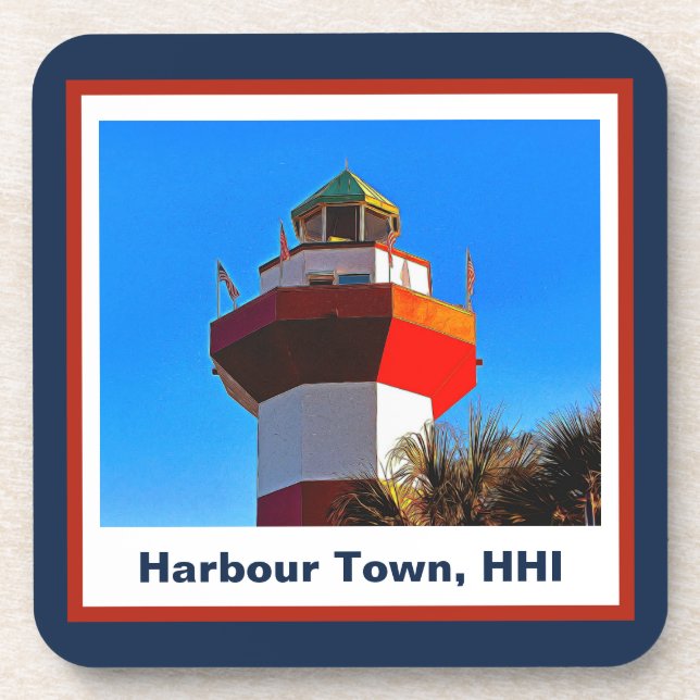 Porta-copo Hilton Head Island Harbor Town Lighthouse (Frente)