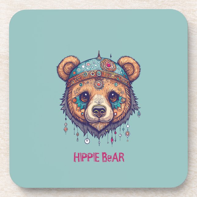 Porta-copo Hippie Bear I (Frente)
