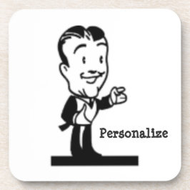 Porta-copo Histórias em quadrinhos retro preto e branco