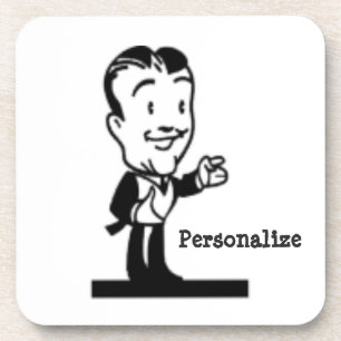 Porta-copo Histórias em quadrinhos retro preto e branco