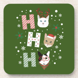 Porta-copo Ho Ho Cats Feliz Natal