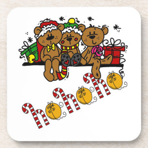 Porta-copo Ho Ho Ho Teddy Bears