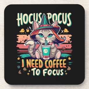 Porta-copo Hocus Focus - Preciso de café para me concentrar