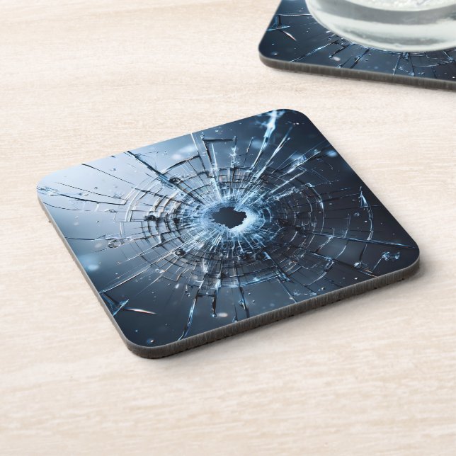 Porta-copo hole in glass, cracks (Left Side)