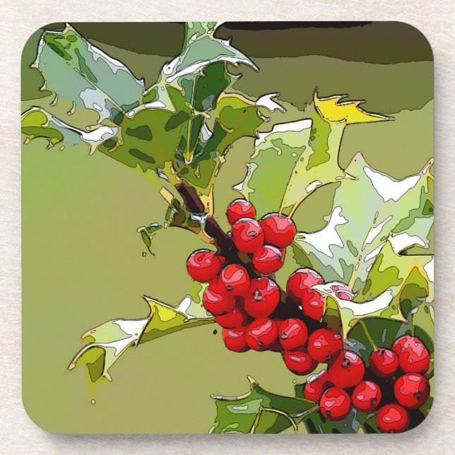 Porta-copo HollyBerries 005 (Frente)