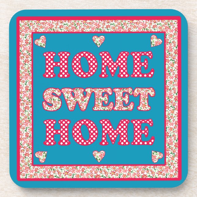 Porta-copo Home Sweet Home Porta copos, Red and Blue Mix'n'Ma (Frente)