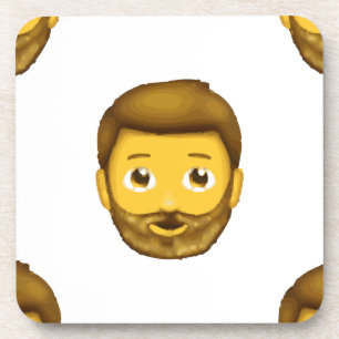 Porta-copo homem barbudo emoji