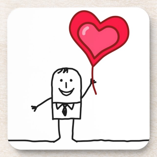 Porta-copo Homem & coração (Frente)