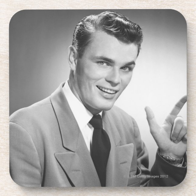 Porta-copo Homem que aponta 2 (Frente)