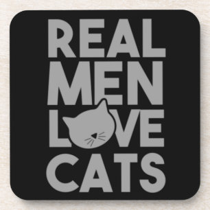 Porta-copo Homens Reais Adoram Gatos