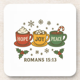 Porta-copo Hope joy Peace and Cocoa